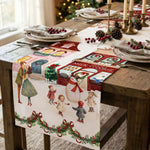 Maestri Cotonieri Runner in Cotone 47x140Cm Natalizio - Biancheria da sogno Pedata