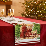 Maestri Cotonieri Runner in Cotone 47x140Cm Natalizio - Biancheria da sogno Pedata