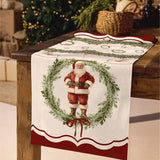 Maestri Cotonieri Runner in Cotone 47x140Cm Natalizio - Biancheria da sogno Pedata