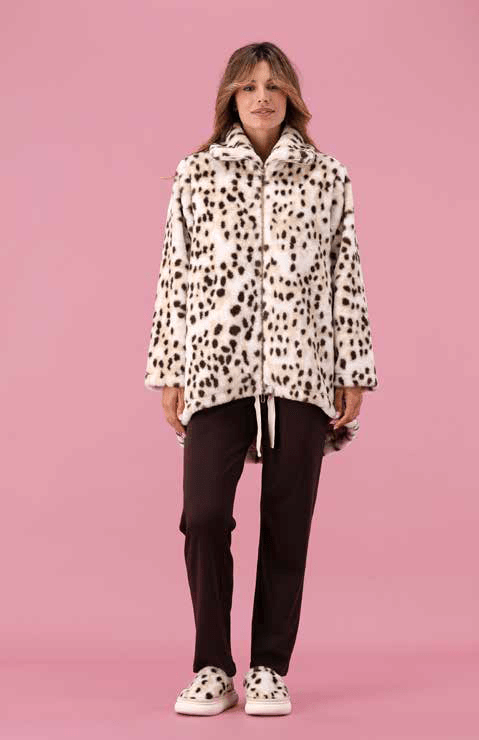 Maryhome Giacca Donna in Pelliccia con Zip 6H46186 - Biancheria da sogno Pedata