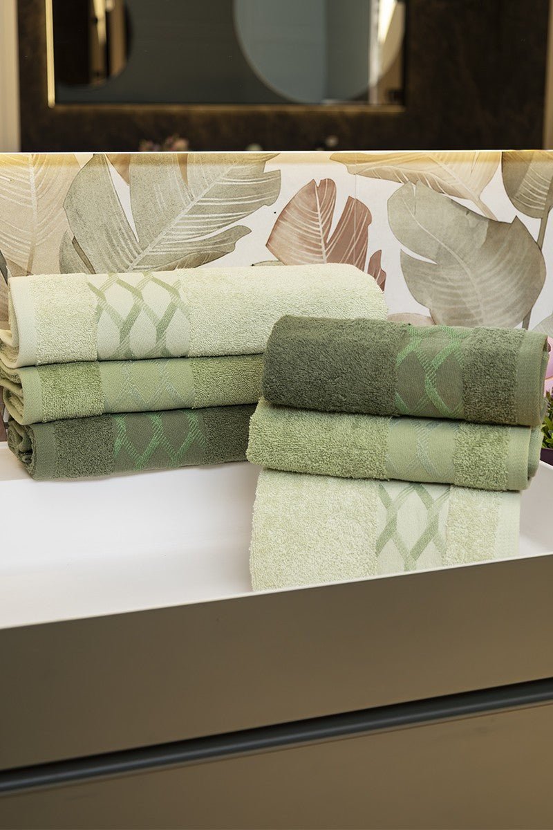 Neith Asciugamani 3+3 in Spugna Jacquard Edra - Biancheria da sogno Pedata