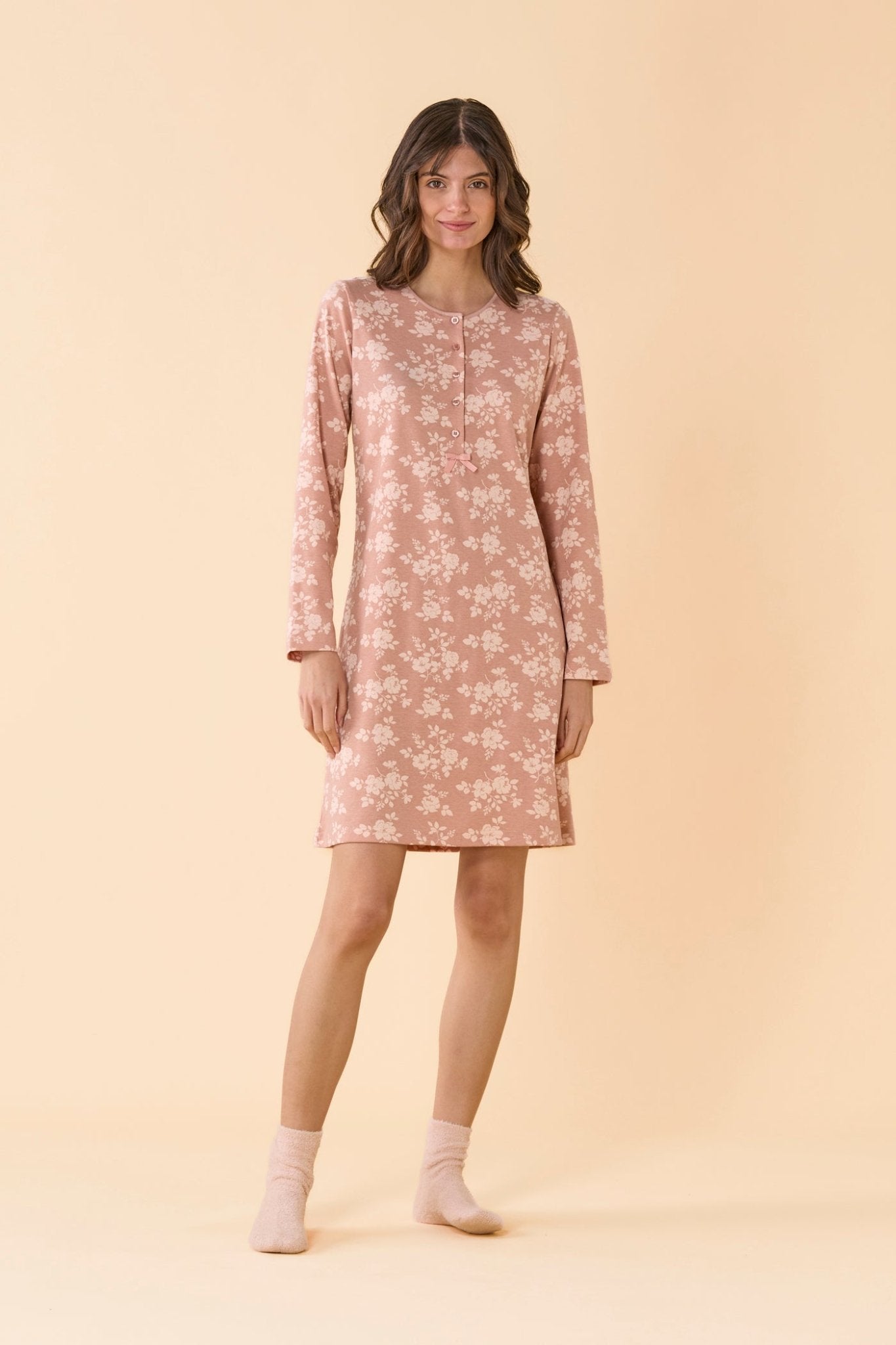 Noi Di Notte Camicia Calibrata Serafino C.Cotone Donna LA3663 - Biancheria da sogno Pedata