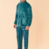 Noi Di Notte Giacca Coral con Zip Uomo GE3215 - Biancheria da sogno Pedata