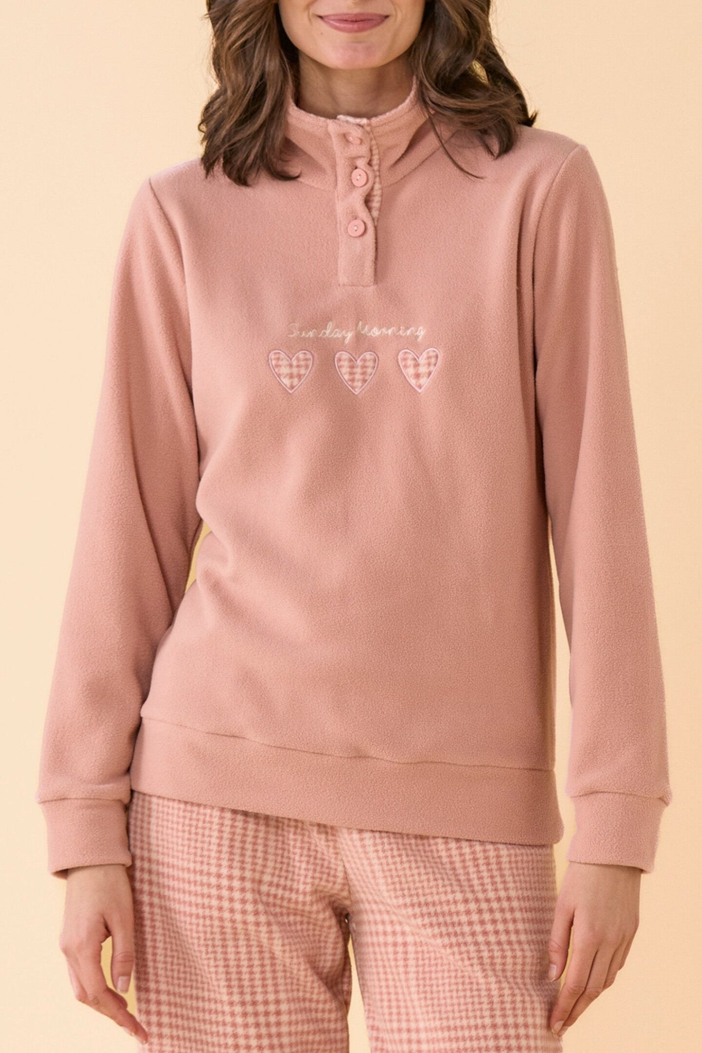 Noi Di Notte Pigiama Calibrato Donna Serafino Micropile FA9902 - Biancheria da sogno Pedata