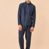 Noi Di Notte Pigiama Micropile Full Zip FC3379 - Biancheria da sogno Pedata