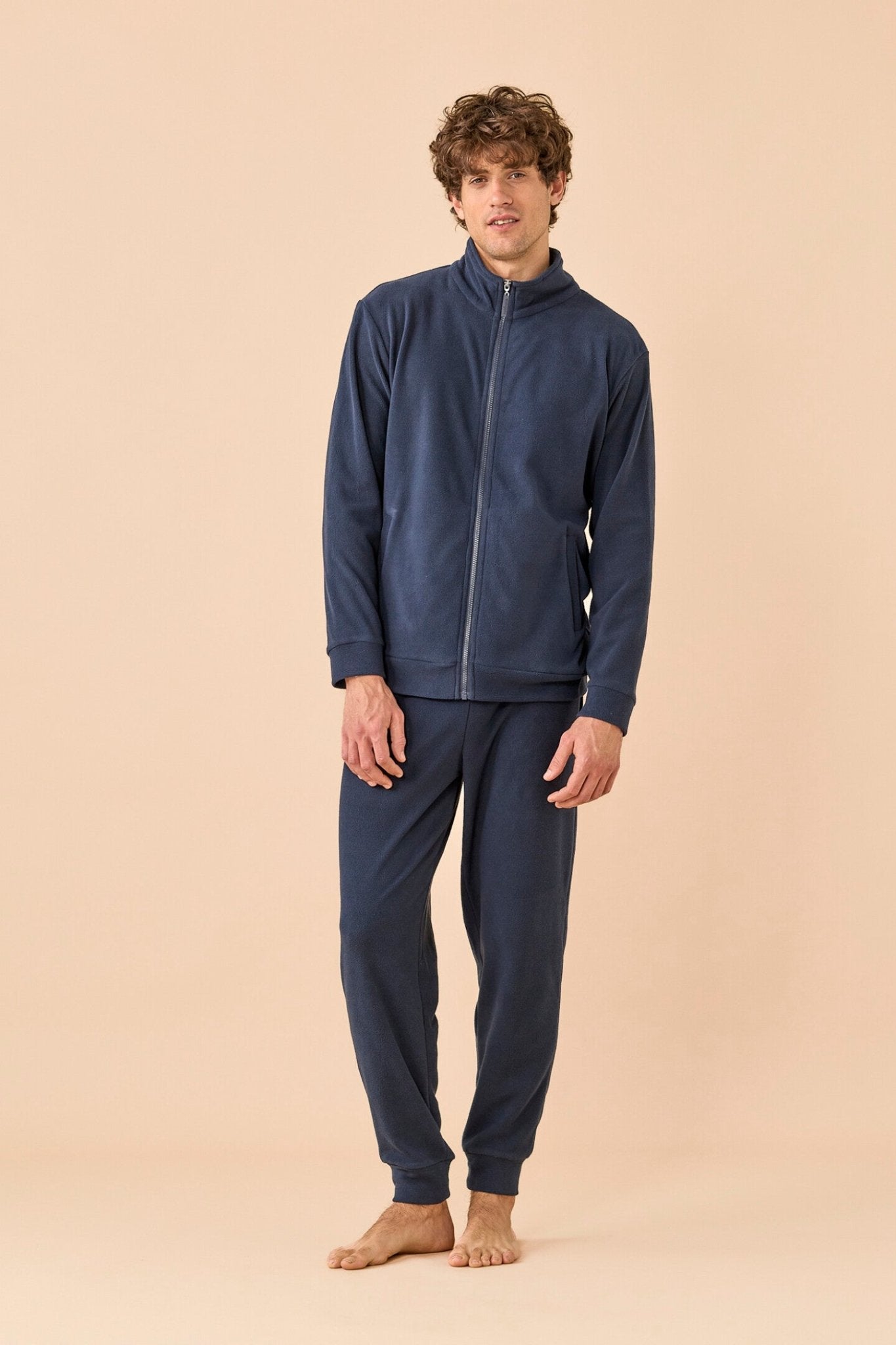 Noi Di Notte Pigiama Micropile Full Zip FC3379 - Biancheria da sogno Pedata
