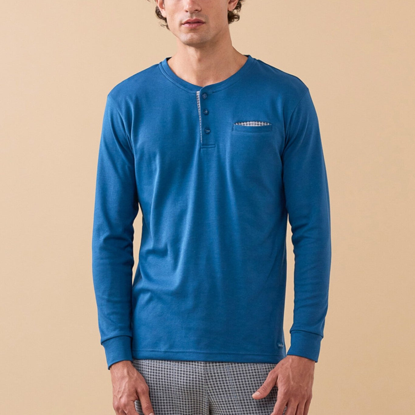 Noi Di Notte Pigiama Serafino Uomo C. Cotone FC3311 - Biancheria da sogno Pedata