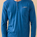 Noi Di Notte Pigiama Serafino Uomo C. Cotone FC3311 - Biancheria da sogno Pedata