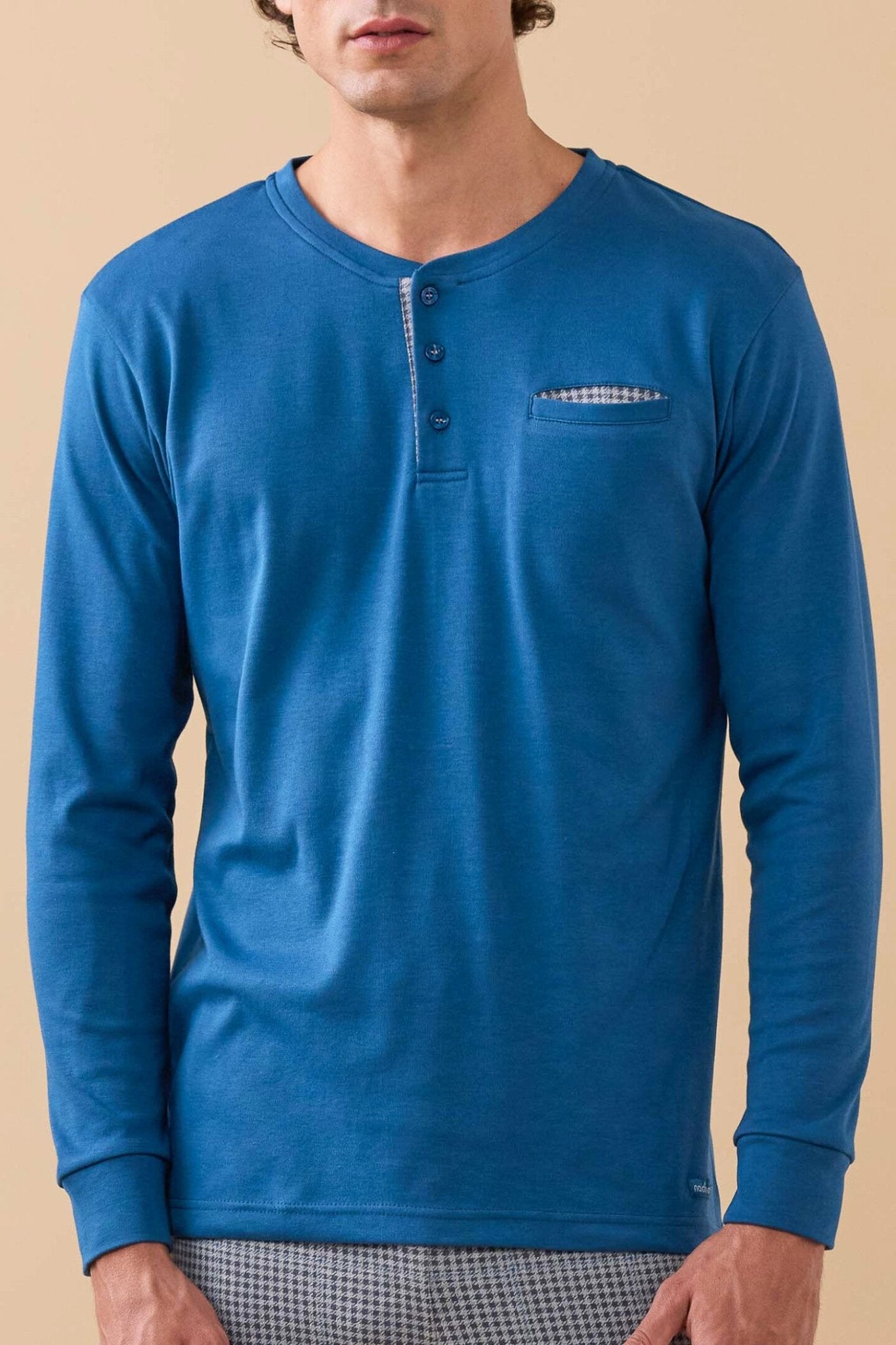 Noi Di Notte Pigiama Serafino Uomo C. Cotone FC3311 - Biancheria da sogno Pedata