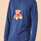 Noi Di Notte Pigiama Serafino Uomo C. Cotone FC3332 - Biancheria da sogno Pedata