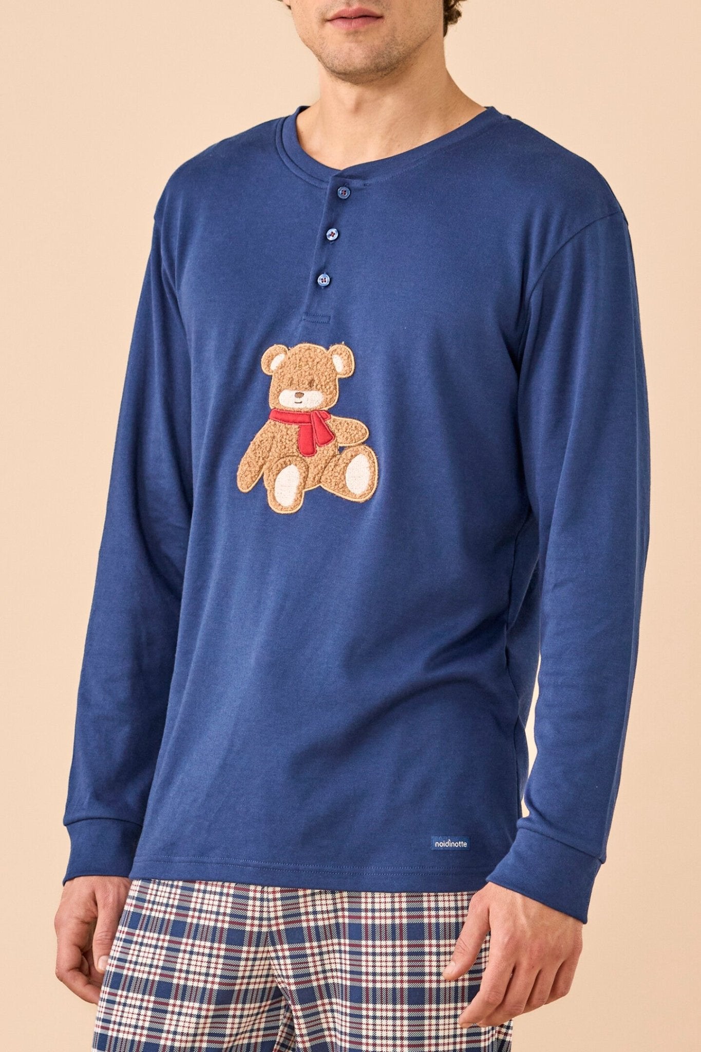 Noi Di Notte Pigiama Serafino Uomo C. Cotone FC3332 - Biancheria da sogno Pedata
