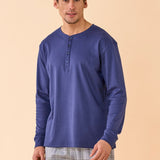 Noi Di Notte Pigiama Serafino Uomo C. Cotone FC3361 - Biancheria da sogno Pedata
