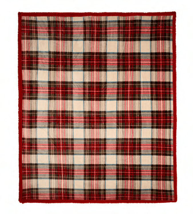 Nuvole di Stoffa Plaid con Scatola 130x160cm - Tartan - Biancheria da sogno Pedata