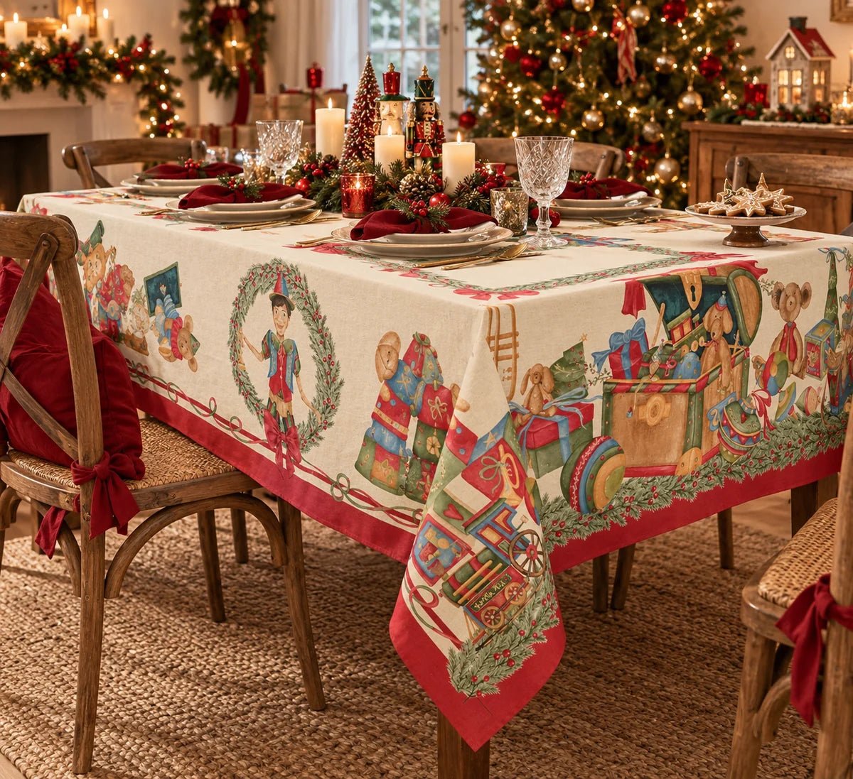 Nuvole Di Stoffa Tovaglia 160x260Cm Vitage Toys - Biancheria da sogno Pedata
