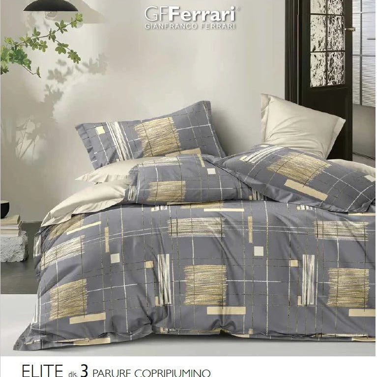 Parure Copripiumino Matrimoniale GFFerrari Elite - Biancheria da sogno Pedata