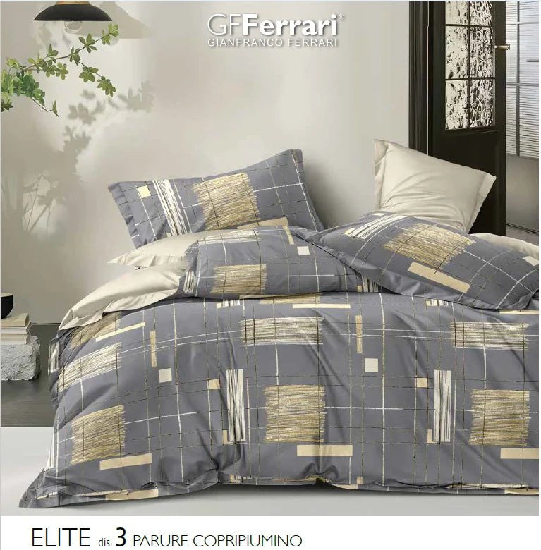 Parure Copripiumino Matrimoniale GFFerrari Elite - Biancheria da sogno Pedata