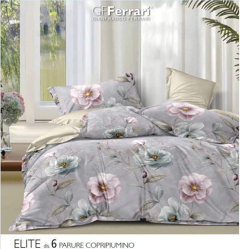 Parure Copripiumino Matrimoniale GFFerrari Elite - Biancheria da sogno Pedata