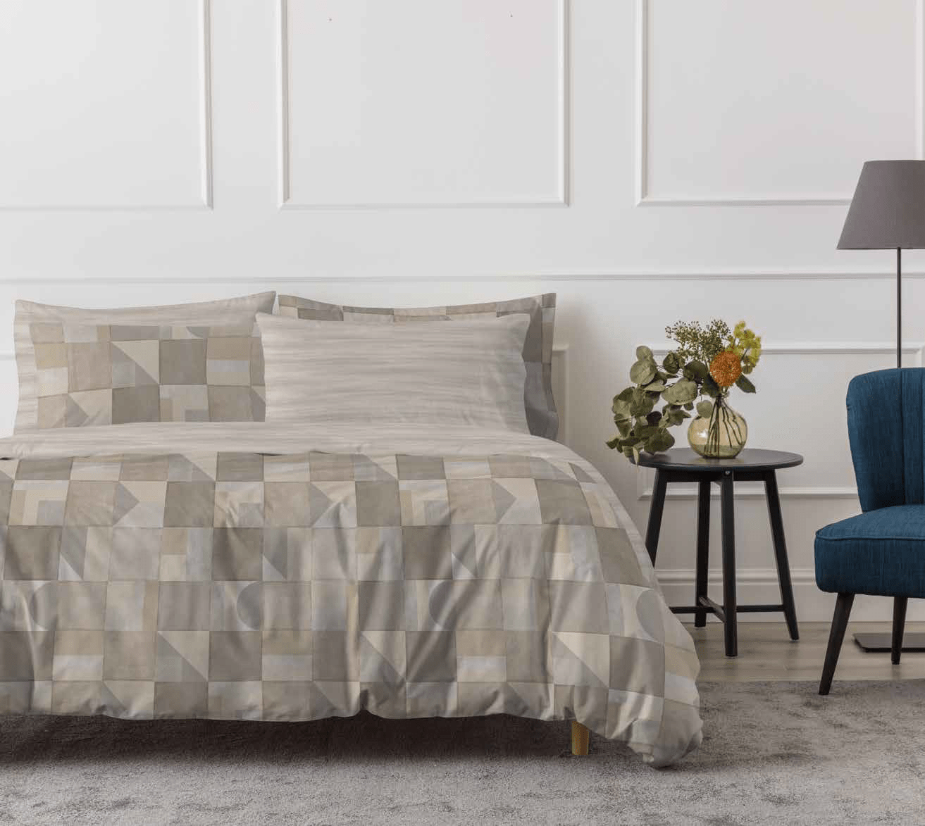 Parure Copripiumino Matrimoniale Linea Oro Rogers - Biancheria da sogno Pedata