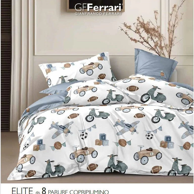 Parure Copripiumino Singolo GFFerrari Elite - Biancheria da sogno Pedata