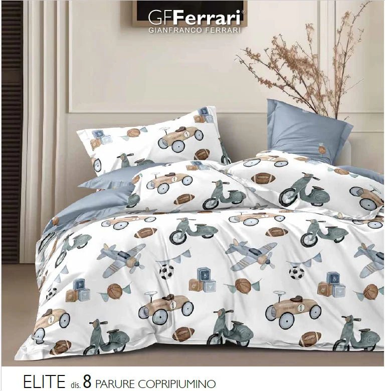 Parure Copripiumino Singolo GFFerrari Elite - Biancheria da sogno Pedata