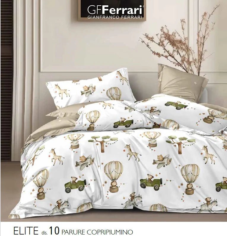 Parure Copripiumino Singolo GFFerrari Elite - Biancheria da sogno Pedata