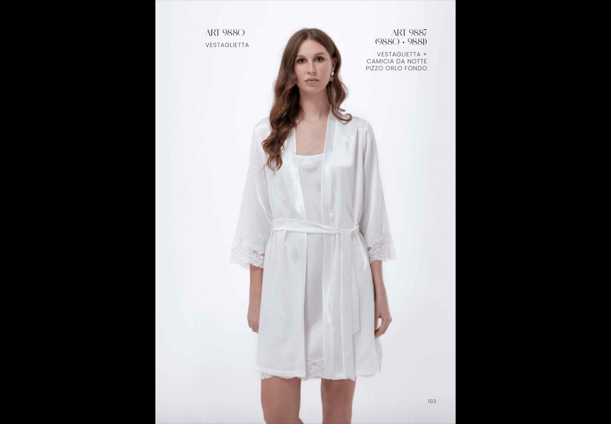 Parure Donna Andra in Raso 9887 - Biancheria da sogno Pedata