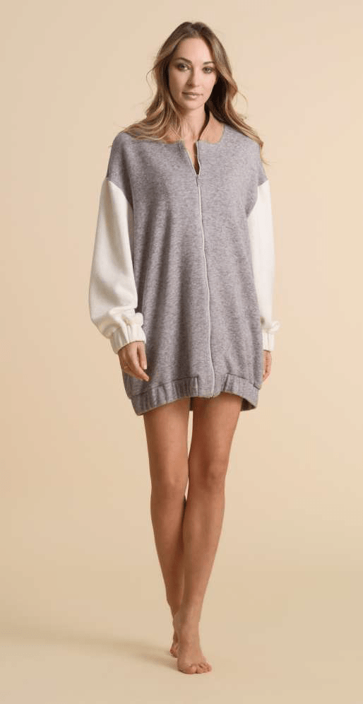 Pepita Cardigan con Zip in Viscosa Mimi 5042 - Biancheria da sogno Pedata