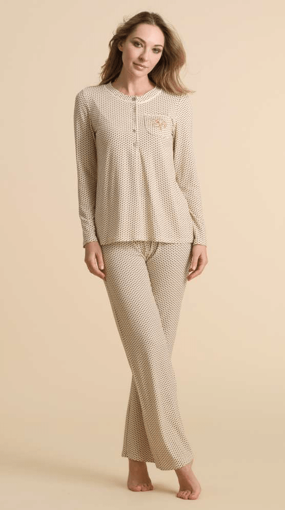 Pepita Pigiama Serafino Donna Viscosa 5011 - Biancheria da sogno Pedata