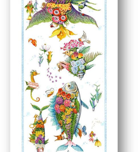 Pesciflora Runner Tessitura Toscana 45x170 - Biancheria da sogno Pedata