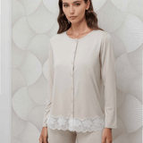 Pigiama Aperto Donna Bambù M/L P/L Andra 9975 - Biancheria da sogno Pedata