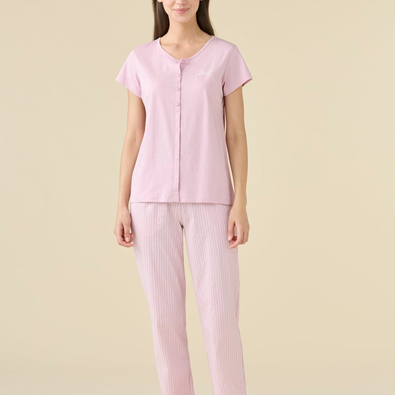 Pigiama Aperto Donna M/M P/L Noi Di Notte FA9514 - Biancheria da sogno Pedata