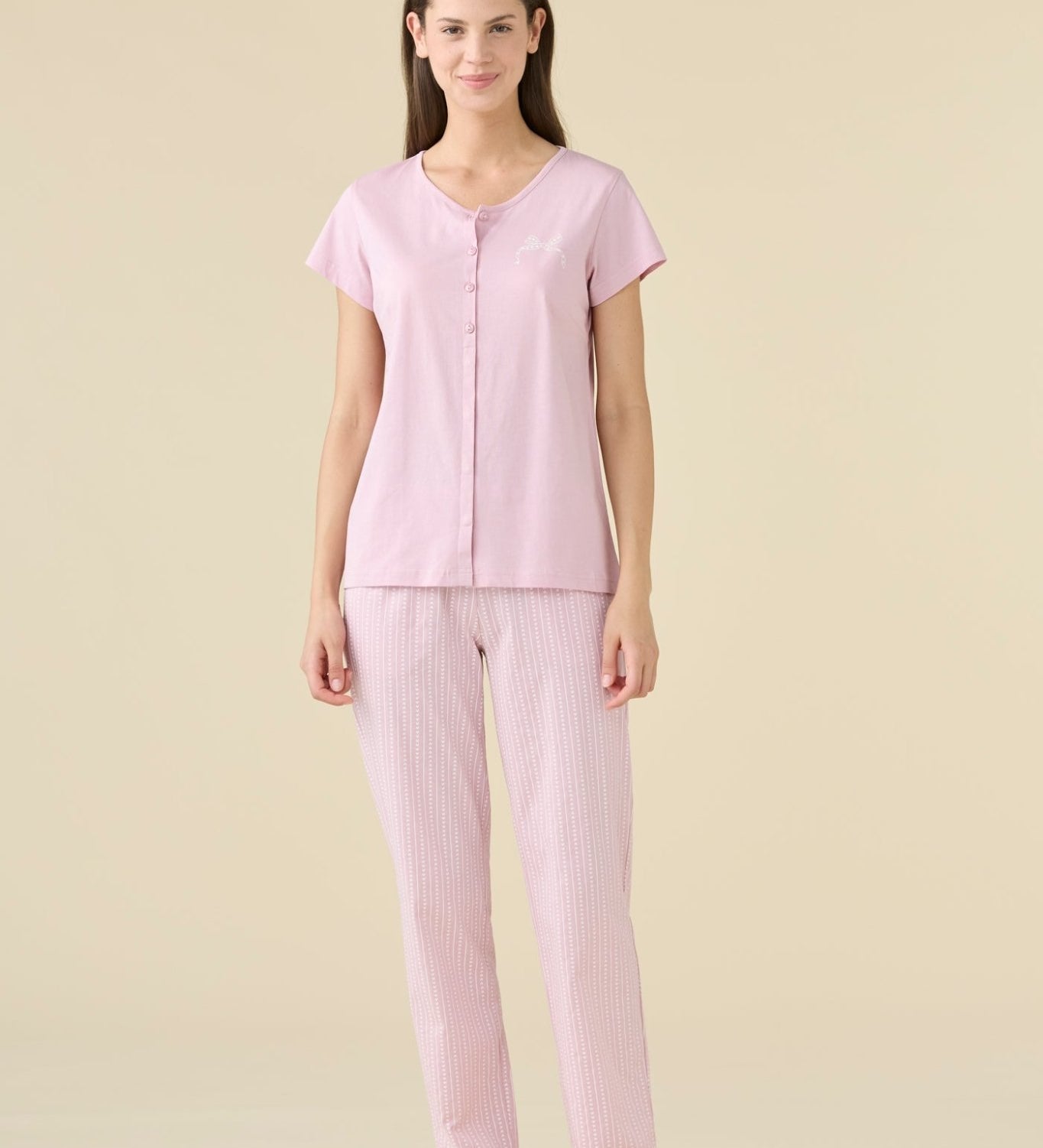 Pigiama Aperto Donna M/M P/L Noi Di Notte FA9514 - Biancheria da sogno Pedata