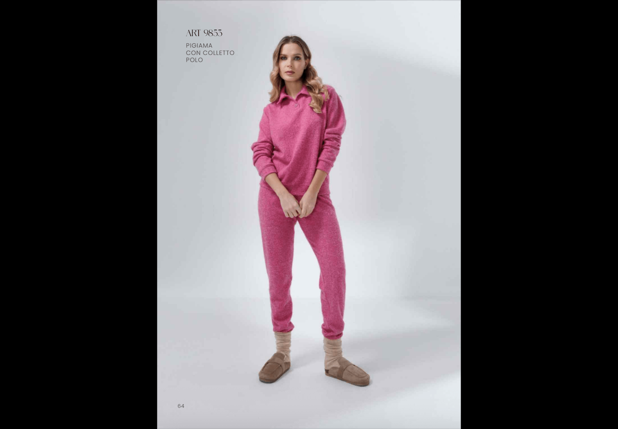 Pigiama con Colletto Polo Donna Andra 9853 - Biancheria da sogno Pedata