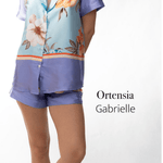 Pigiama Corto Donna Raso Filo D'Angelo Ortensia Gabrielle - Biancheria da sogno Pedata