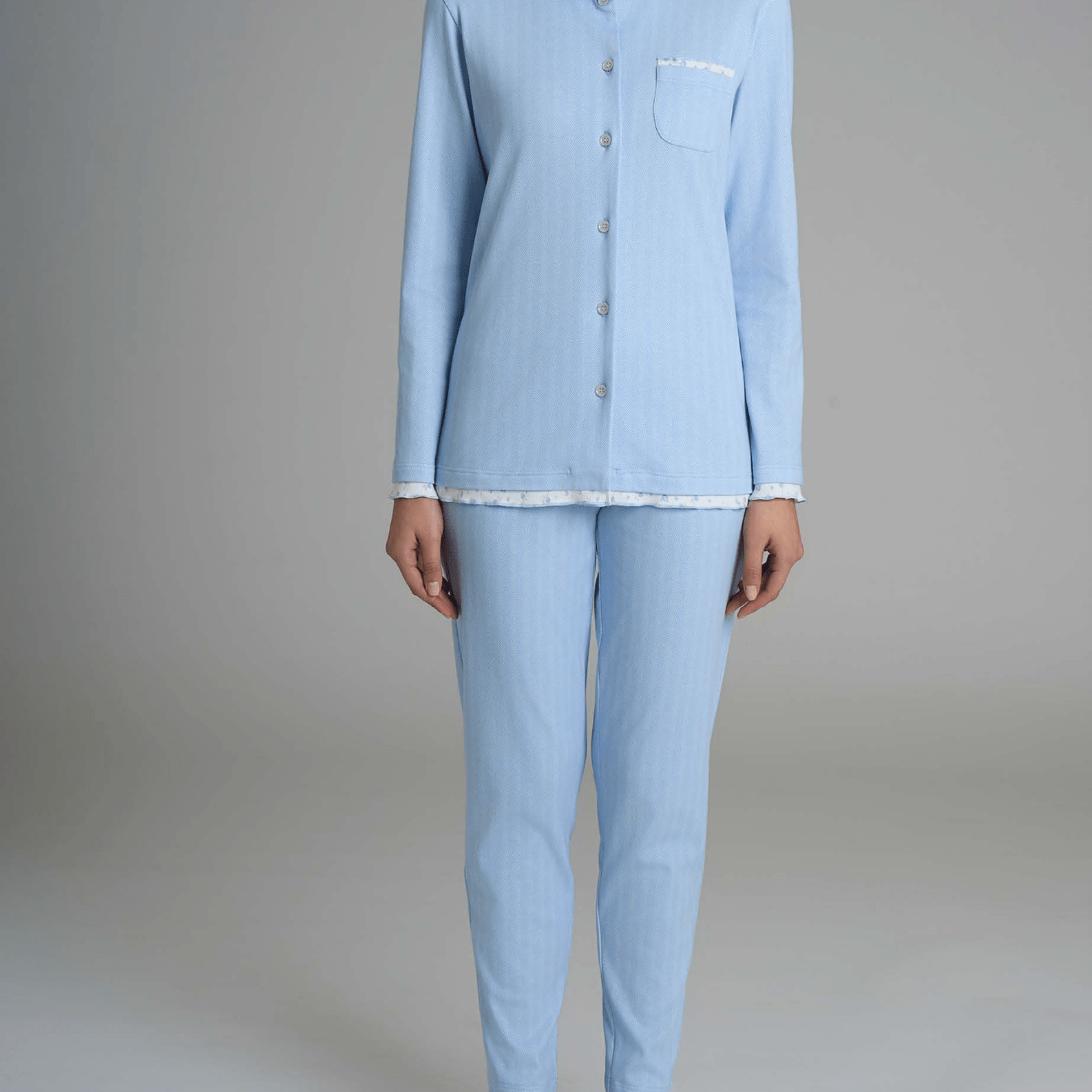 Pigiama Donna Aperto Caldo Cotone Ragno DR57N7 - Biancheria da sogno Pedata