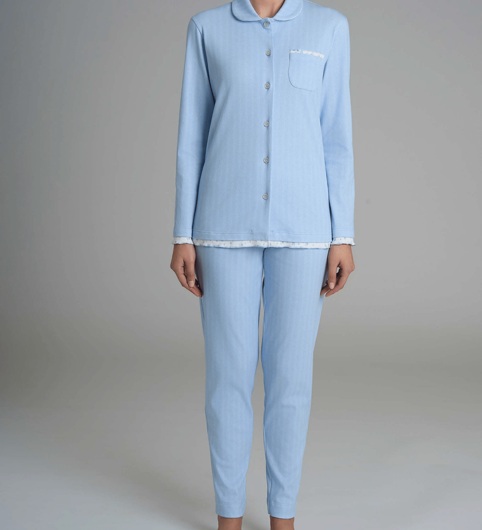 Pigiama Donna Aperto Caldo Cotone Ragno DR57N7 - Biancheria da sogno Pedata