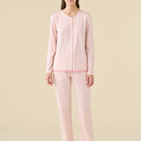 Pigiama Donna Aperto Cotone M/L P/L Noi DI Notte FA9489 - Biancheria da sogno Pedata