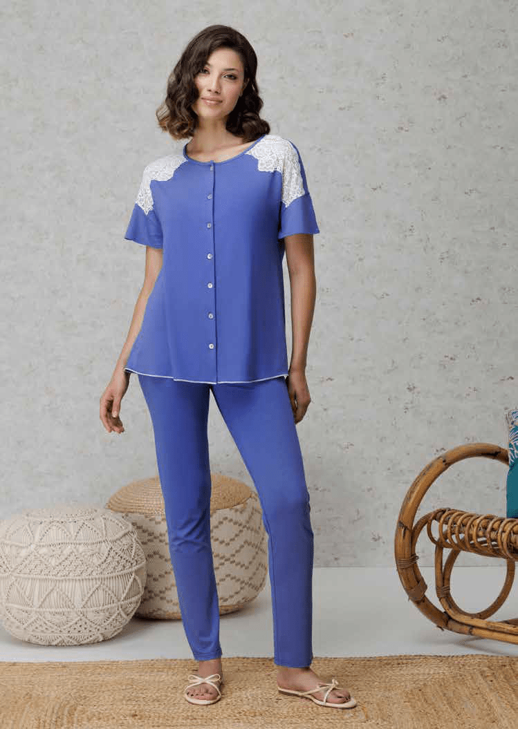 Pigiama Donna Aperto M/M P/L Amadine D3076 - Biancheria da sogno Pedata