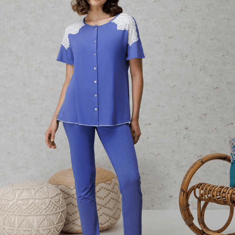 Pigiama Donna Aperto M/M P/L Amadine D3076 - Biancheria da sogno Pedata