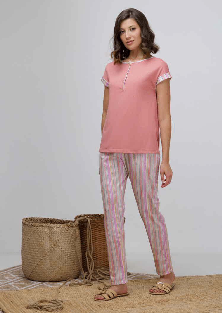 Pigiama Donna Aperto M/M P/L Amadine D3133 - Biancheria da sogno Pedata