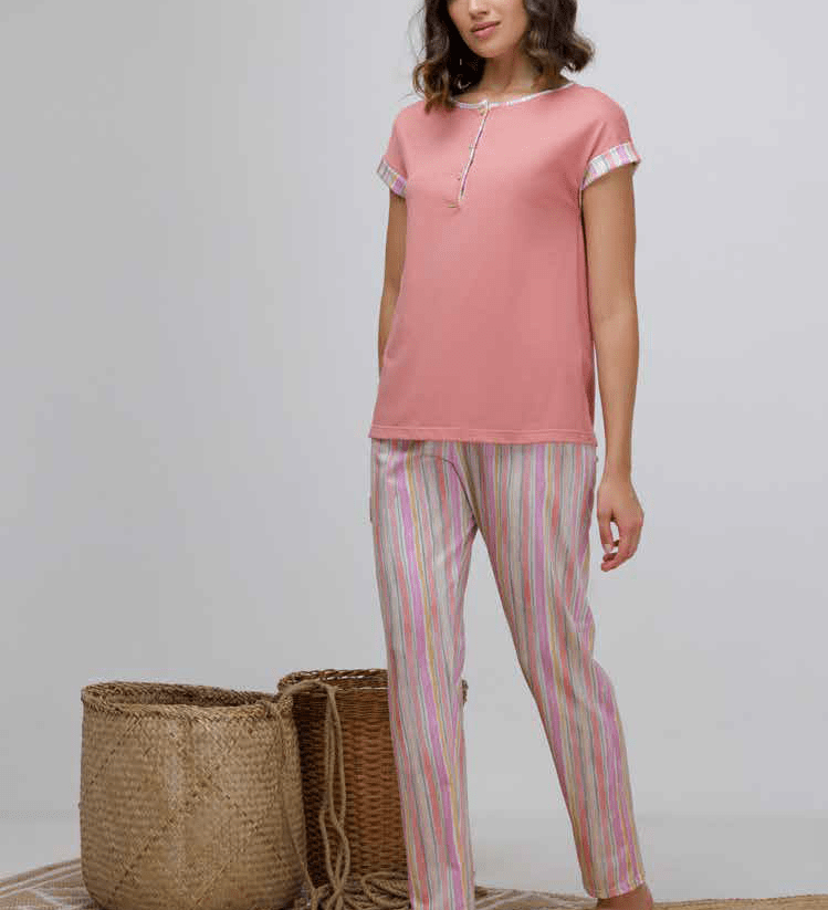 Pigiama Donna Aperto M/M P/L Amadine D3133 - Biancheria da sogno Pedata