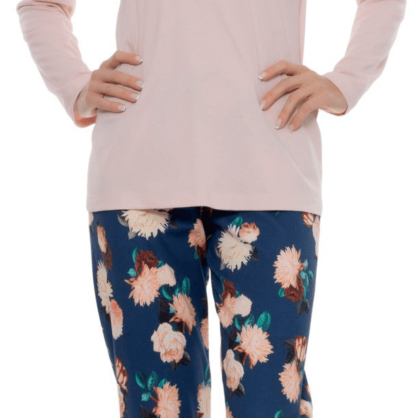 Pigiama Donna Caldo Cotone B&B 25230 - Biancheria da sogno Pedata