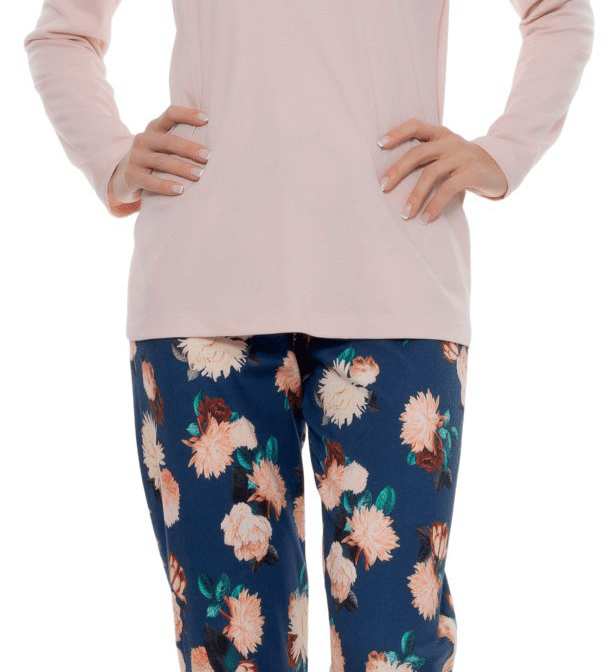 Pigiama Donna Caldo Cotone B&B 25230 - Biancheria da sogno Pedata