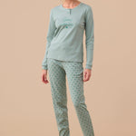 Pigiama Donna Caldo Cotone Noi di Notte FA9187AS - Biancheria da sogno Pedata