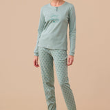 Pigiama Donna Caldo Cotone Noi di Notte FA9187AS - Biancheria da sogno Pedata