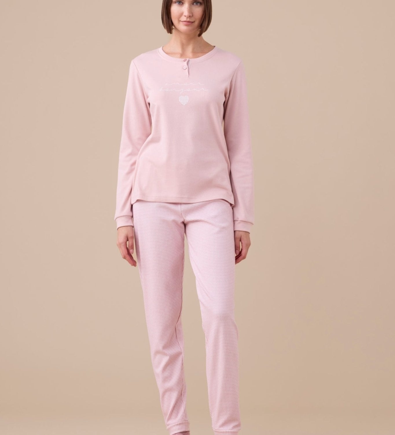 Pigiama Donna Caldo Cotone Noi di Notte FA9188AS - Biancheria da sogno Pedata