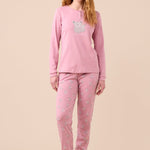 Pigiama Donna Caldo Cotone Noi di Notte FA9247AS - Biancheria da sogno Pedata