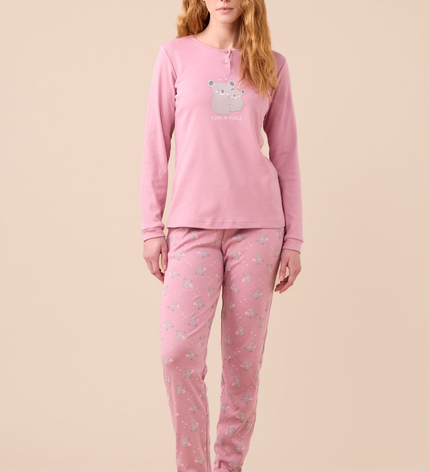 Pigiama Donna Caldo Cotone Noi di Notte FA9247AS - Biancheria da sogno Pedata