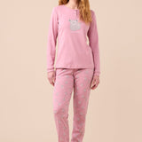 Pigiama Donna Caldo Cotone Noi di Notte FA9247AS - Biancheria da sogno Pedata