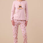 Pigiama Donna Caldo Cotone Noi di Notte FA9251AS - Biancheria da sogno Pedata